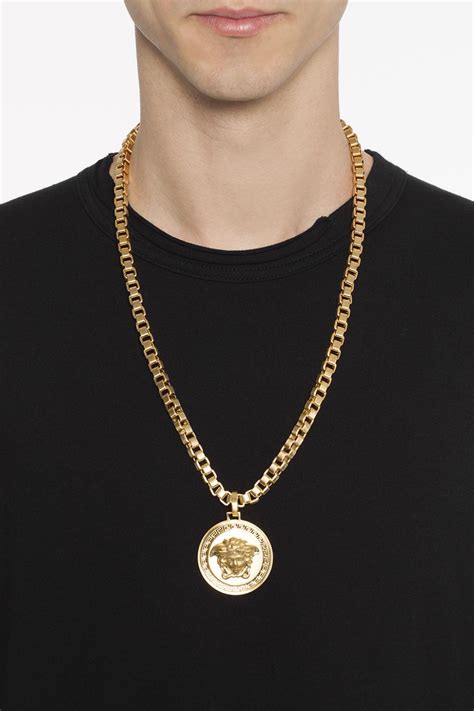 versace mens necklaces|Versace gold necklace for men.